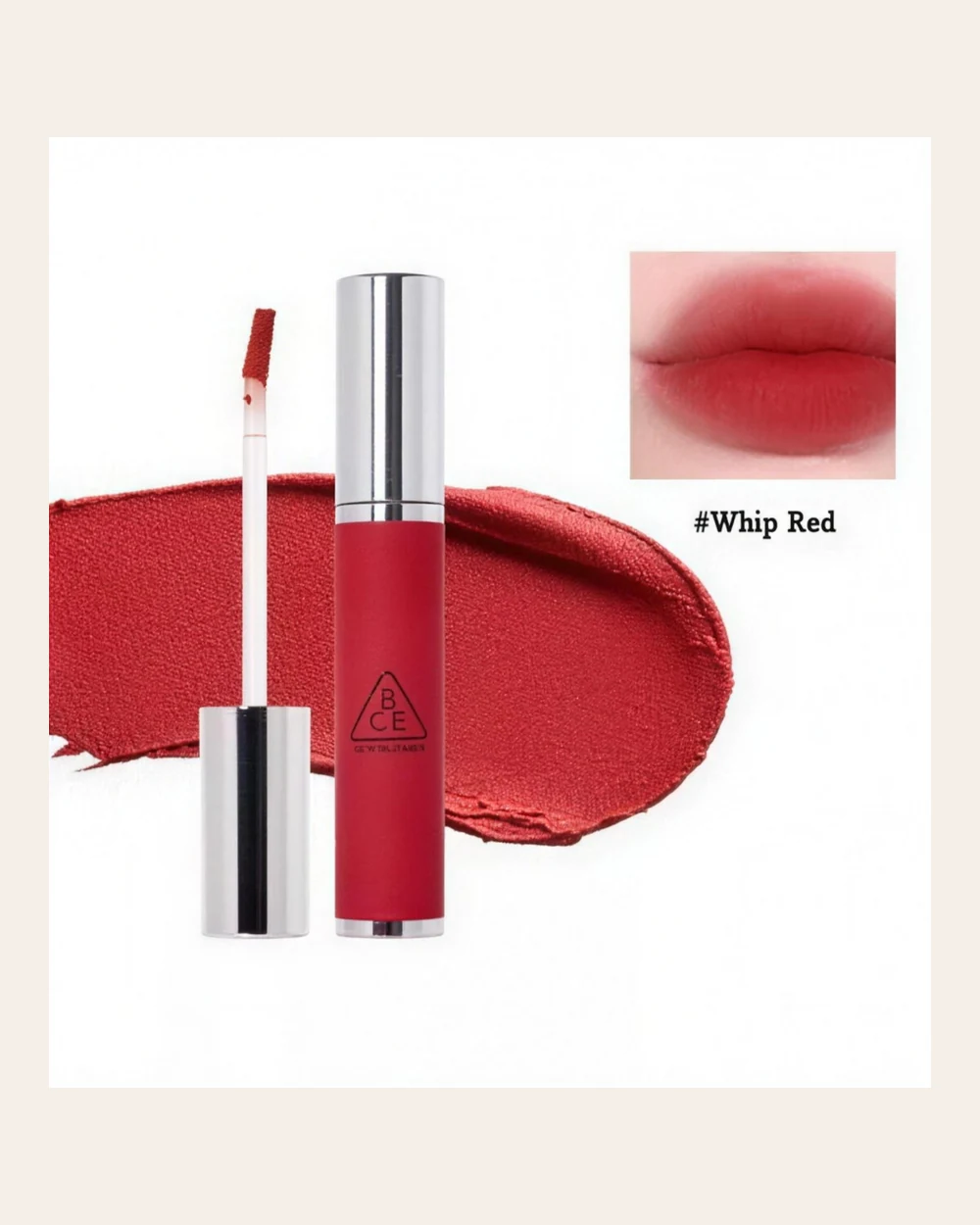 3CE Hazy Lip Clay — WHIP RED